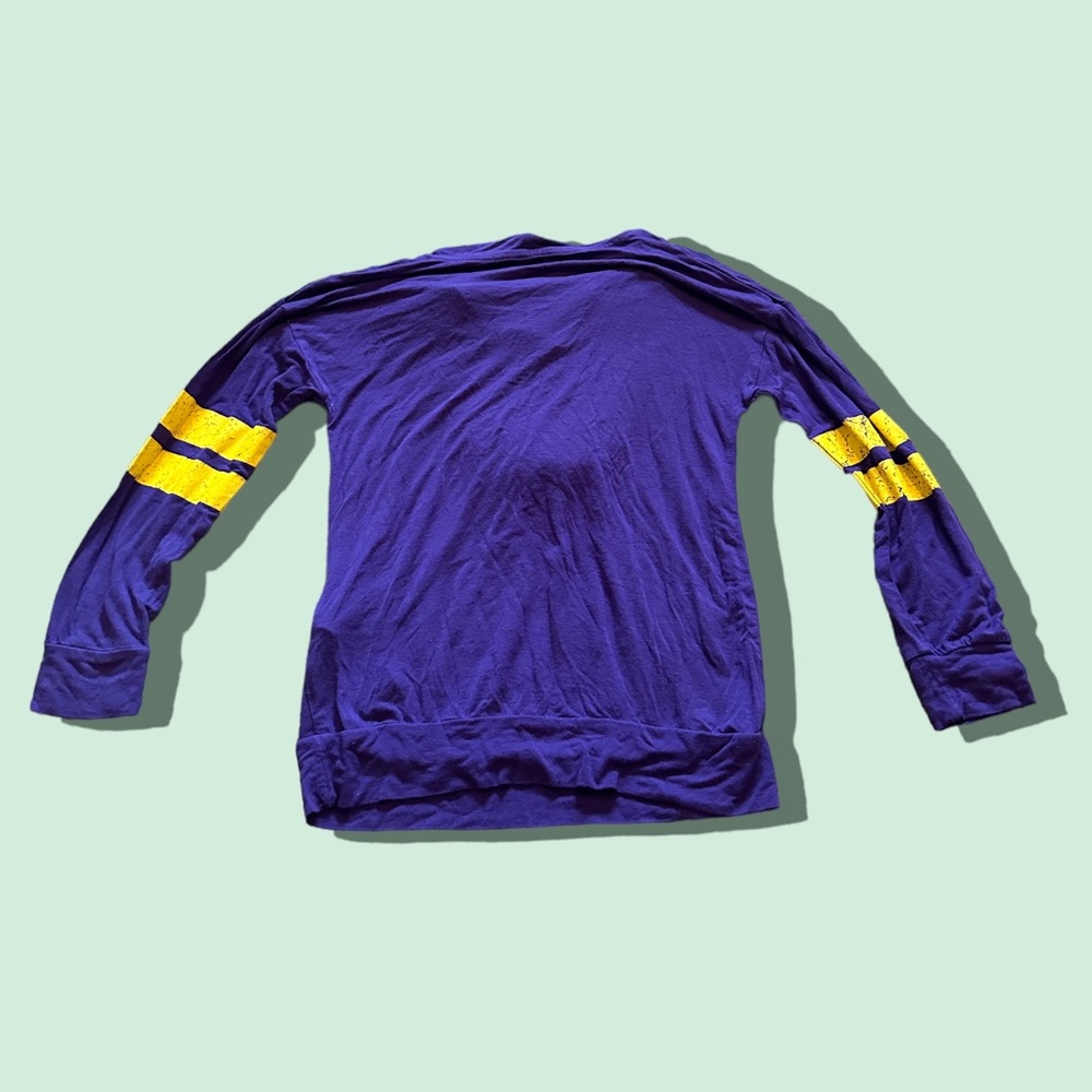Little Girls NFL Team Minnesota Vikings Football Long Sleeve Shirt W/Hood Sz 6 - Picture 2 of 7
